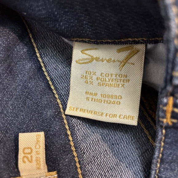 Seven7 Blue Flare Wide Leg Jeans Premium Denim - Picture 6 of 8